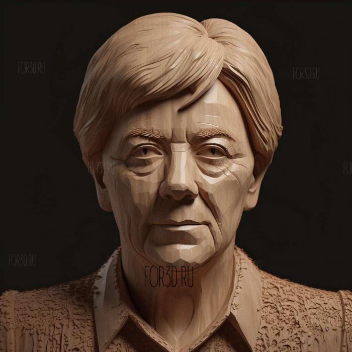 Angela Merkel 2 3d stl модель для ЧПУ